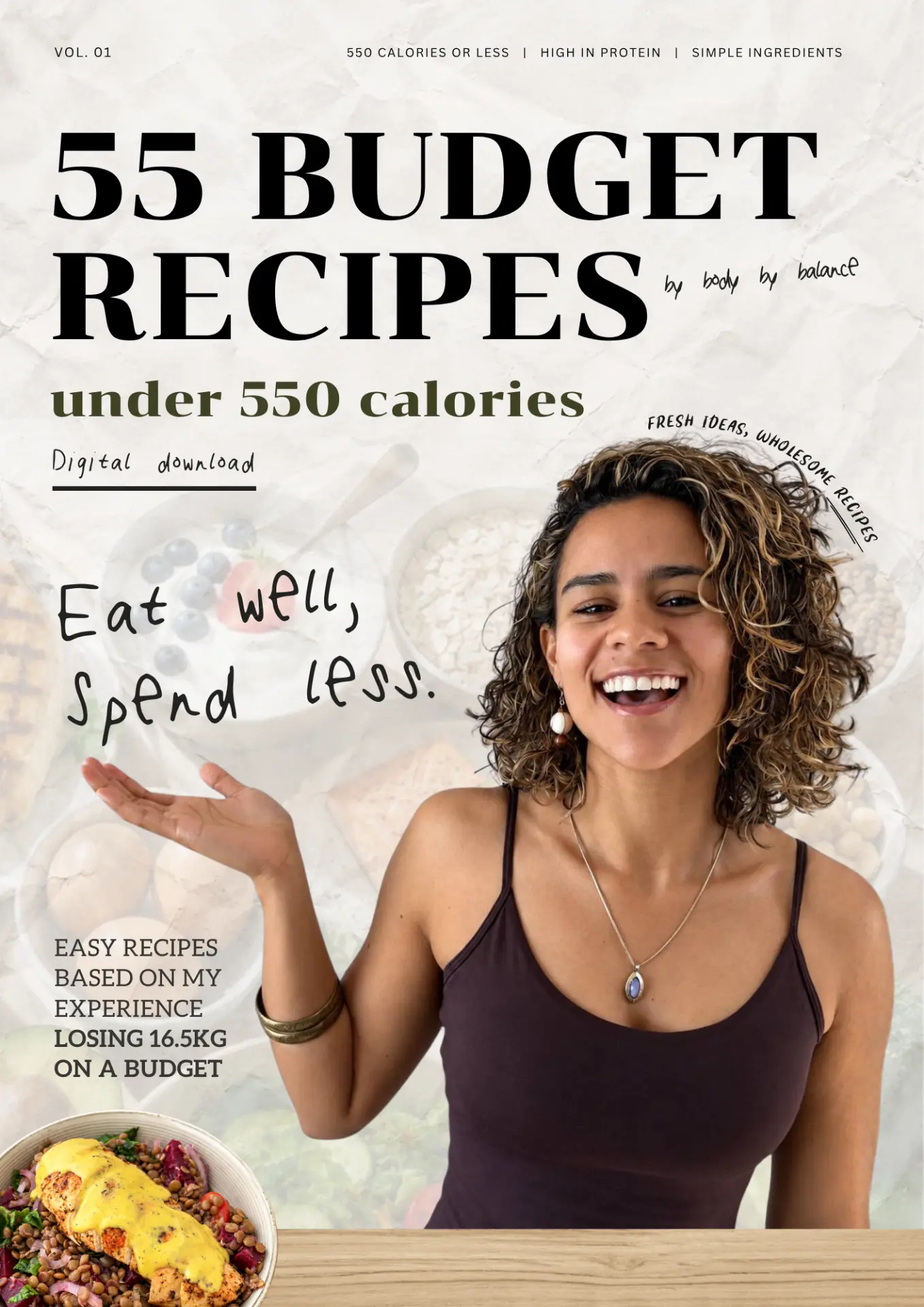 55 Budget Recipes under 550 Calories book cover